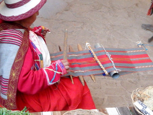 Weaving.